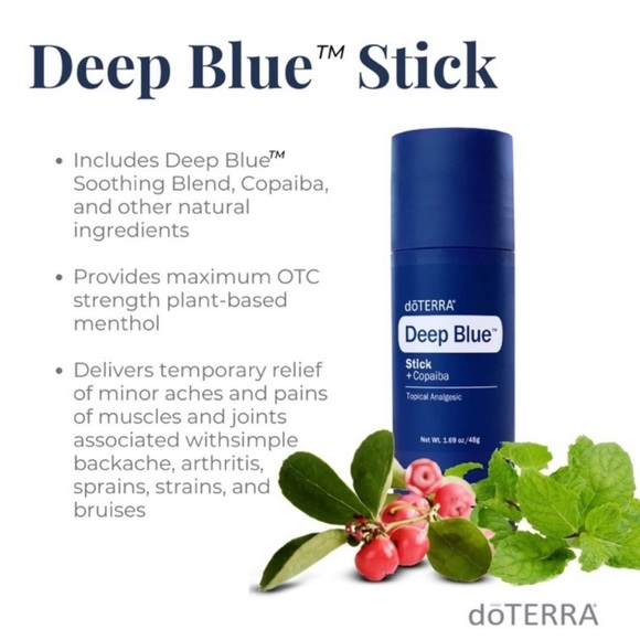 doTERRA Deep Blue Roller Stick* NWT Sealed - Picture 3 of 4